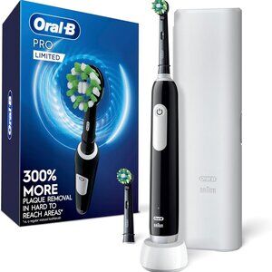Oral-B Pro Limited Electric Toothbrush, Black, Rechargeable Power Toothbrush wit